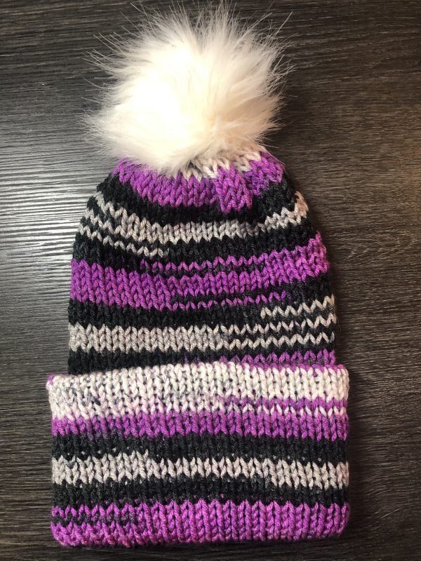 Handmade Toque/Hat - Ace (Purple, Black, Grey, White)