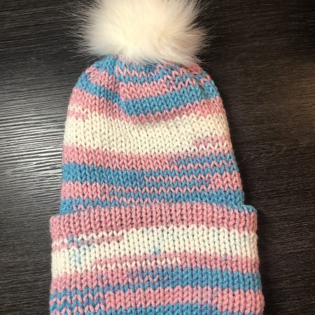 Handmade Toque/Hat - Cotton Candy (Pink, White, Light Blue)